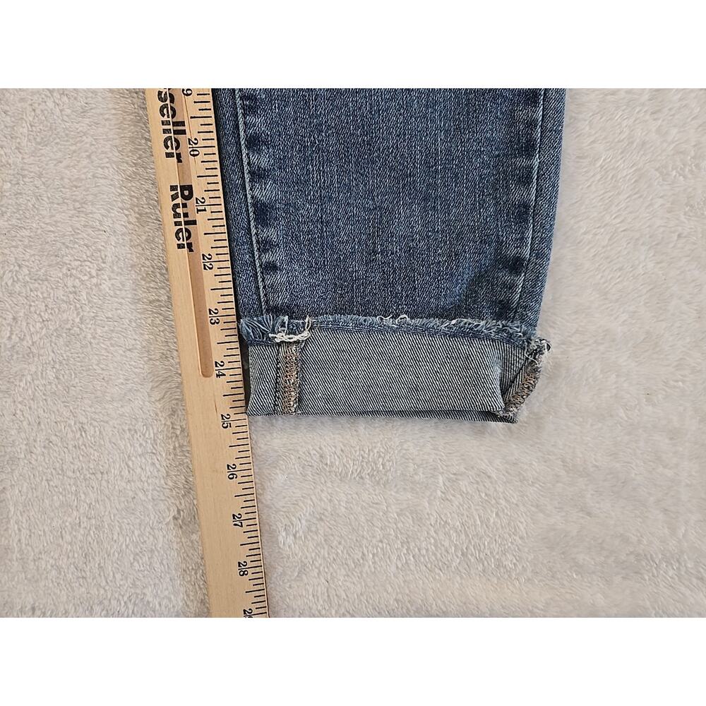 Judy Blue High-waisted Cropped Skinny Jeans Womans Sz 9/29 JB88259 Frayed Cuffs - Picture 10 of 14